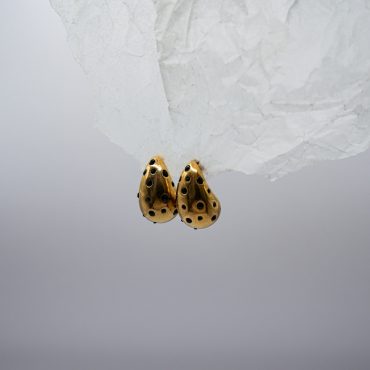Black Teardrop Charm