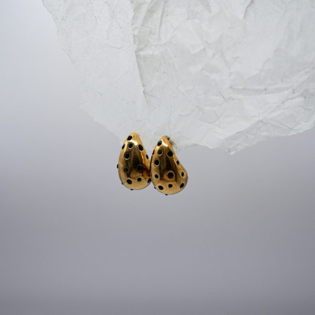 Black Teardrop Charm