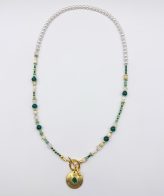 Golden Emerald Charm
