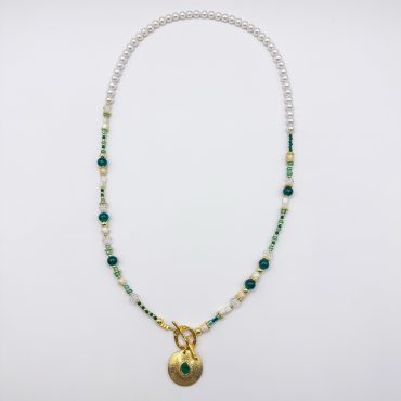 Golden Emerald Charm