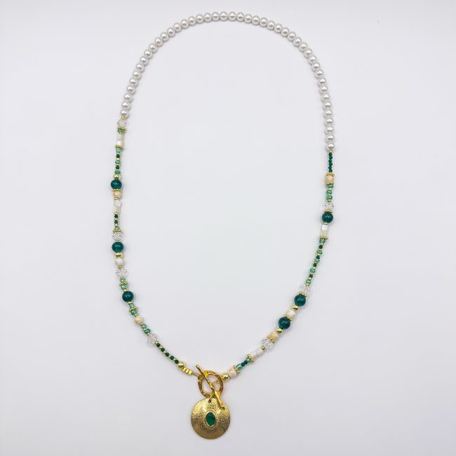 Golden Emerald Charm